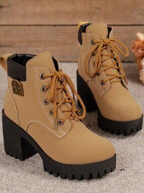 New Stylish Mid-Heel Anti-Slip Waterproof Boots, Lightweight Korean Version,